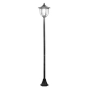 Lampada solare da giardino a LED, lanterna da giardino 30/60 lumen, plastica nera, ?26,5 x H177 cm, ideale per giardino e patio.