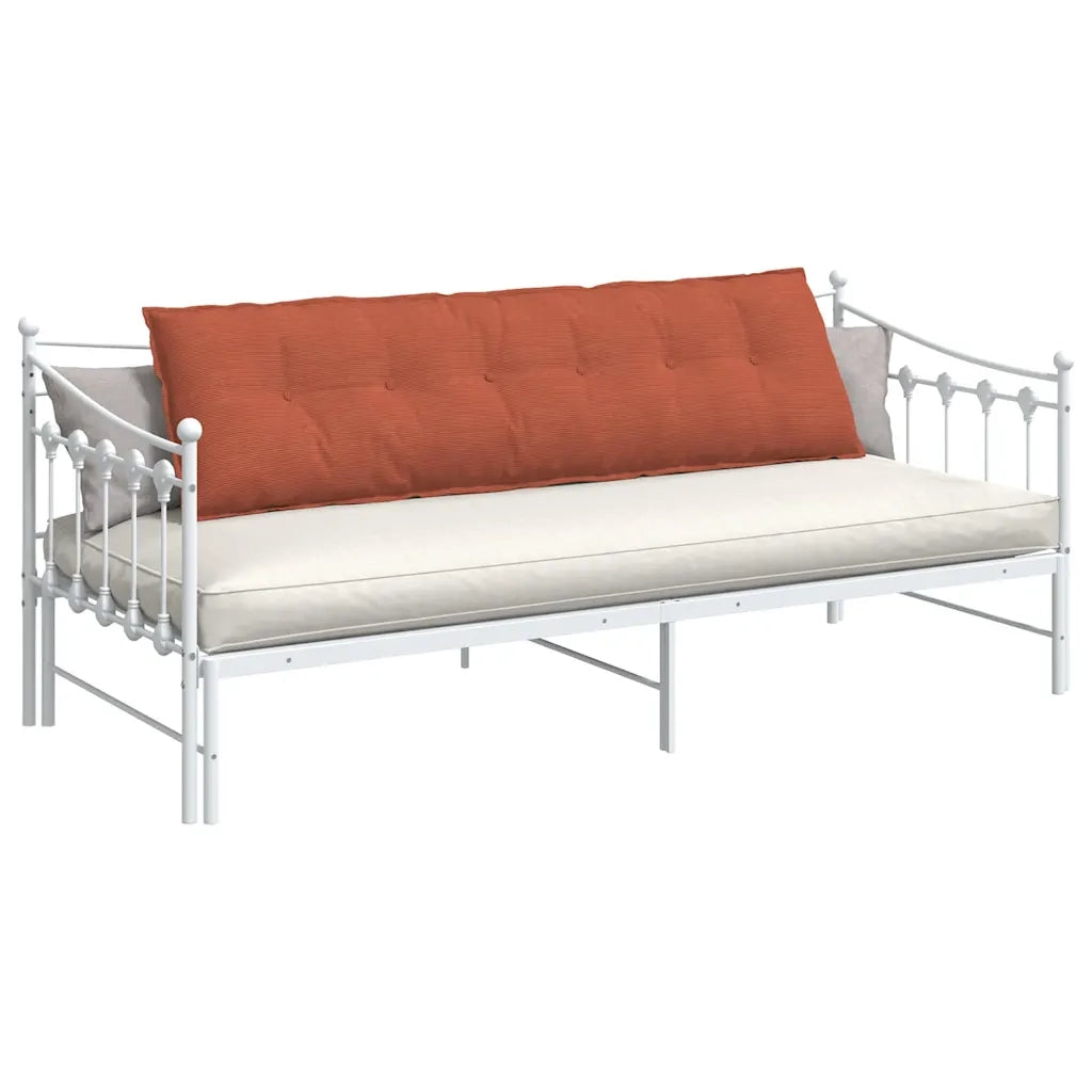 Cuscino per Schiena Rosso Arancio 180 x 50 cm Tessuto in Cords 42014958
