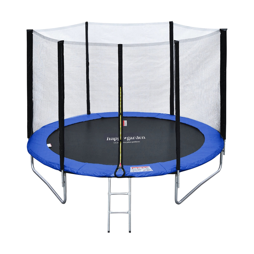 Premium Pack Trampolino 180 cm reversibile blu/verde CAIRNS + rete, scala, copertura e kit di ancoraggio