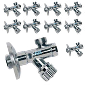 Rubinetto ottone cromato 1/2 filtro vitone senza snodo rosone sottolavabo *** (quantita) pezzi 10, confezione 1