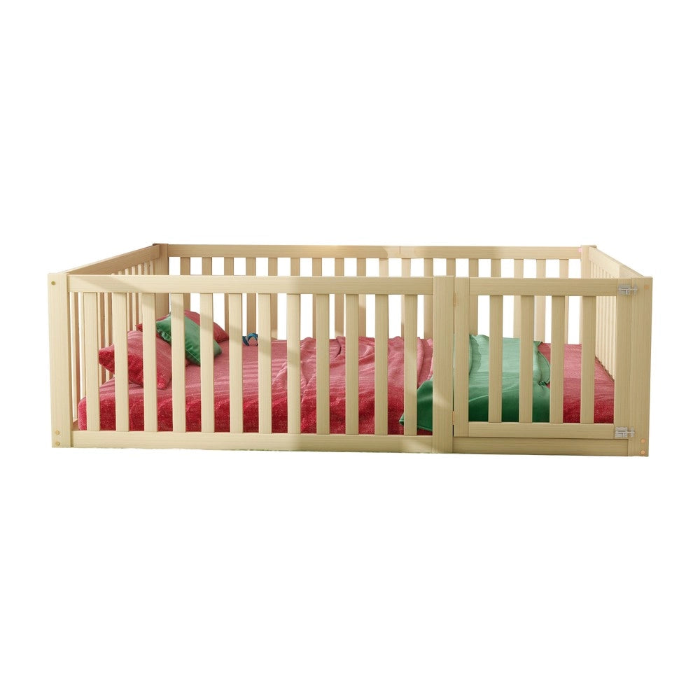 Letto Bambini in Legno con Recinto e Porta ¨C Xylo ¨C 140x200