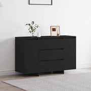Sideboard Nero 120x41x75 cm in Legno ingegnerizzato