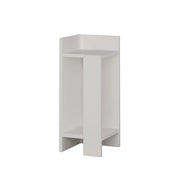 Comodino in legno "Elos Left" - 25 x 27 x 60 cm - Bianco