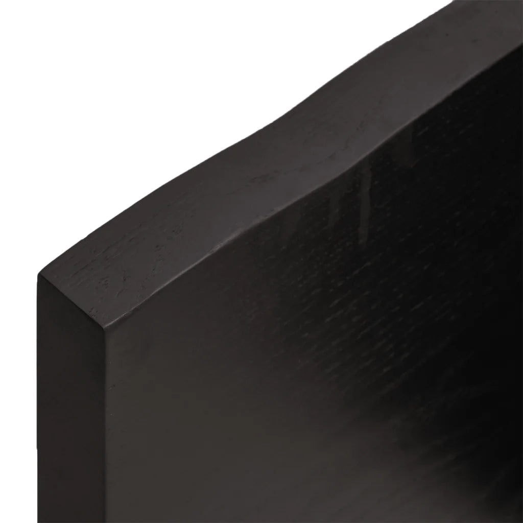 Piano Tavolo Marrone Scuro 100x60x(2-4)cm Rovere Non Trattato 364020