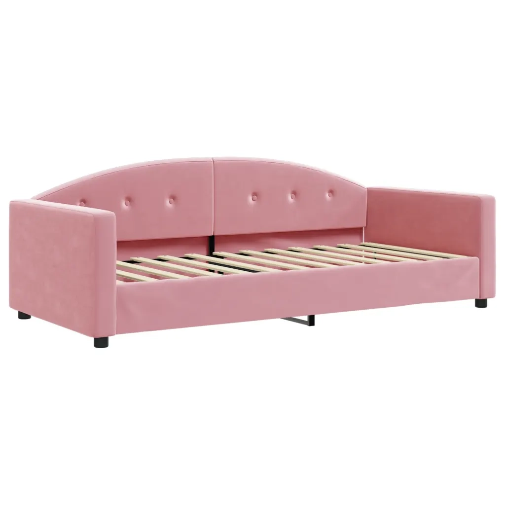 Letto da Giorno Rosa 90x200 cm in Velluto 354139