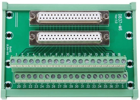 Blocco di Connessione Termale DB37-M6 - Montaggio su Rail - Compatta e Funzionale - Professionale - Connessione Blocco Termale - Adatto per Elettronica