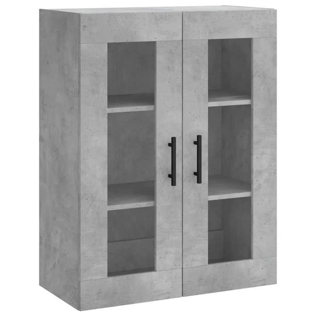 Credenza-Buffet-Armadio da cucina Grigio Cemento 69,5x34x180 cm in Legno Multistrato 489705