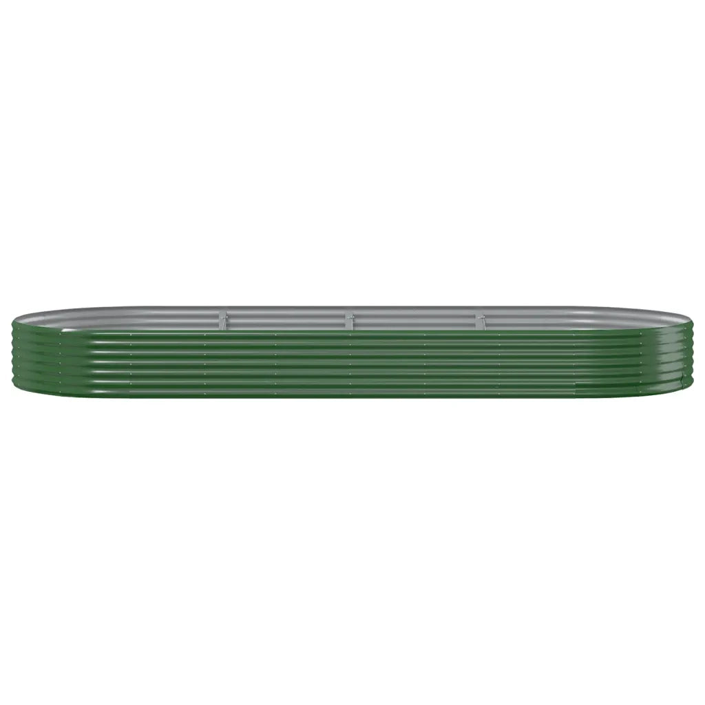 Letto Giardino Acciaio Zincato 373x140x36 cm Verde 319033