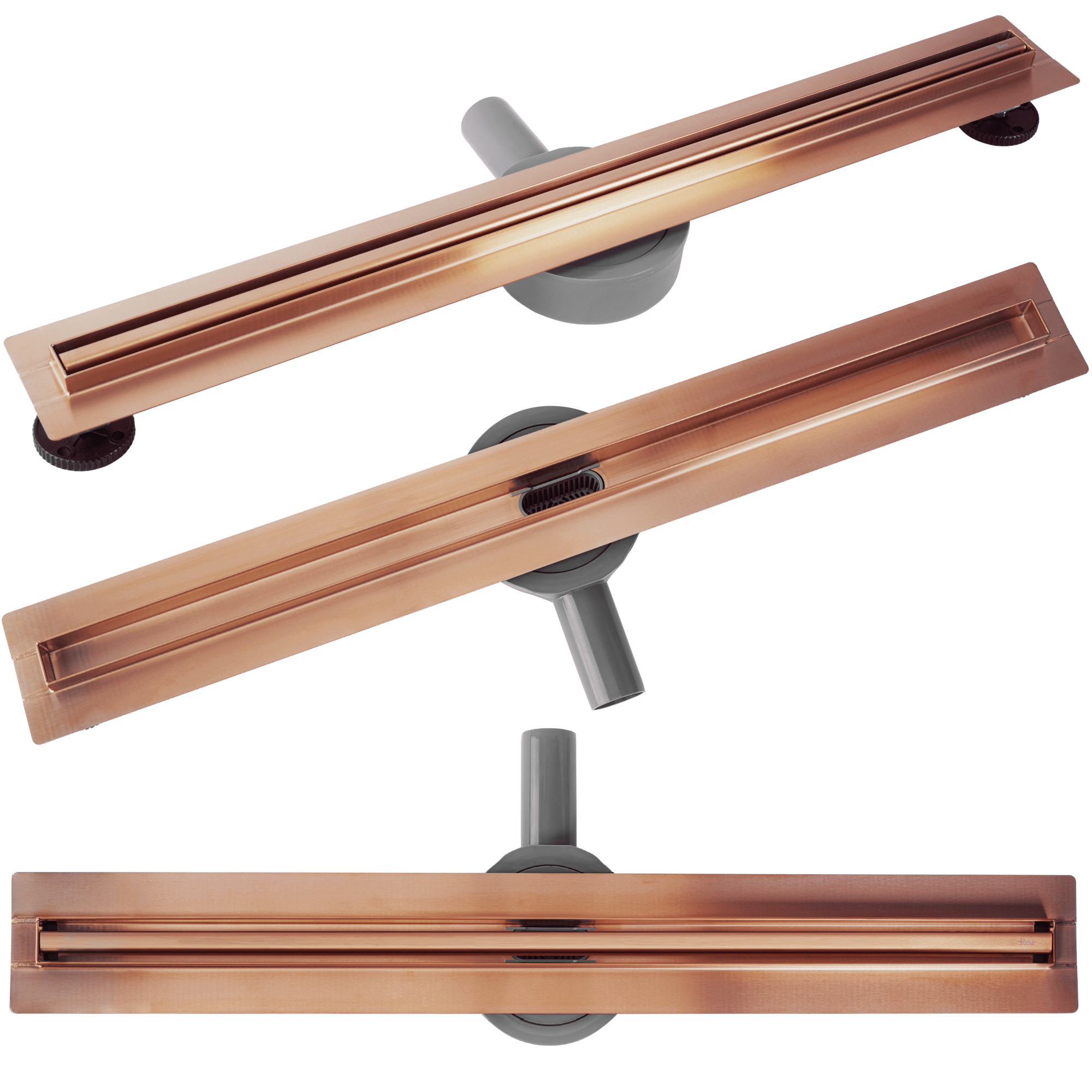 Scarico Lineare Rea Neox Slim Pro Brushed Copper 100