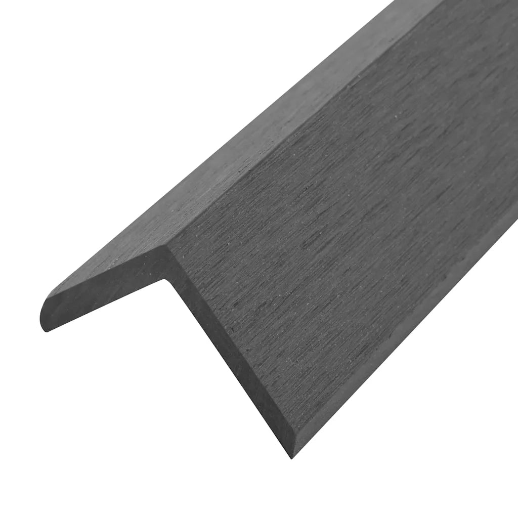Profili Angolari per Bordi 5 pz in WPC 170 cm Grigio CFW6174396