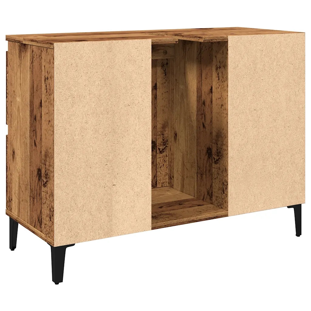 Mobile Lavabo Legno Antico 80x33x60 cm in Legno Multistrato 857129