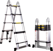Ladder telescopica in alluminio portatile multifunzionale - piedini antiscivolo in gomma - carico massimo 150 kg EN131 - ripiegabile e pieghevole.