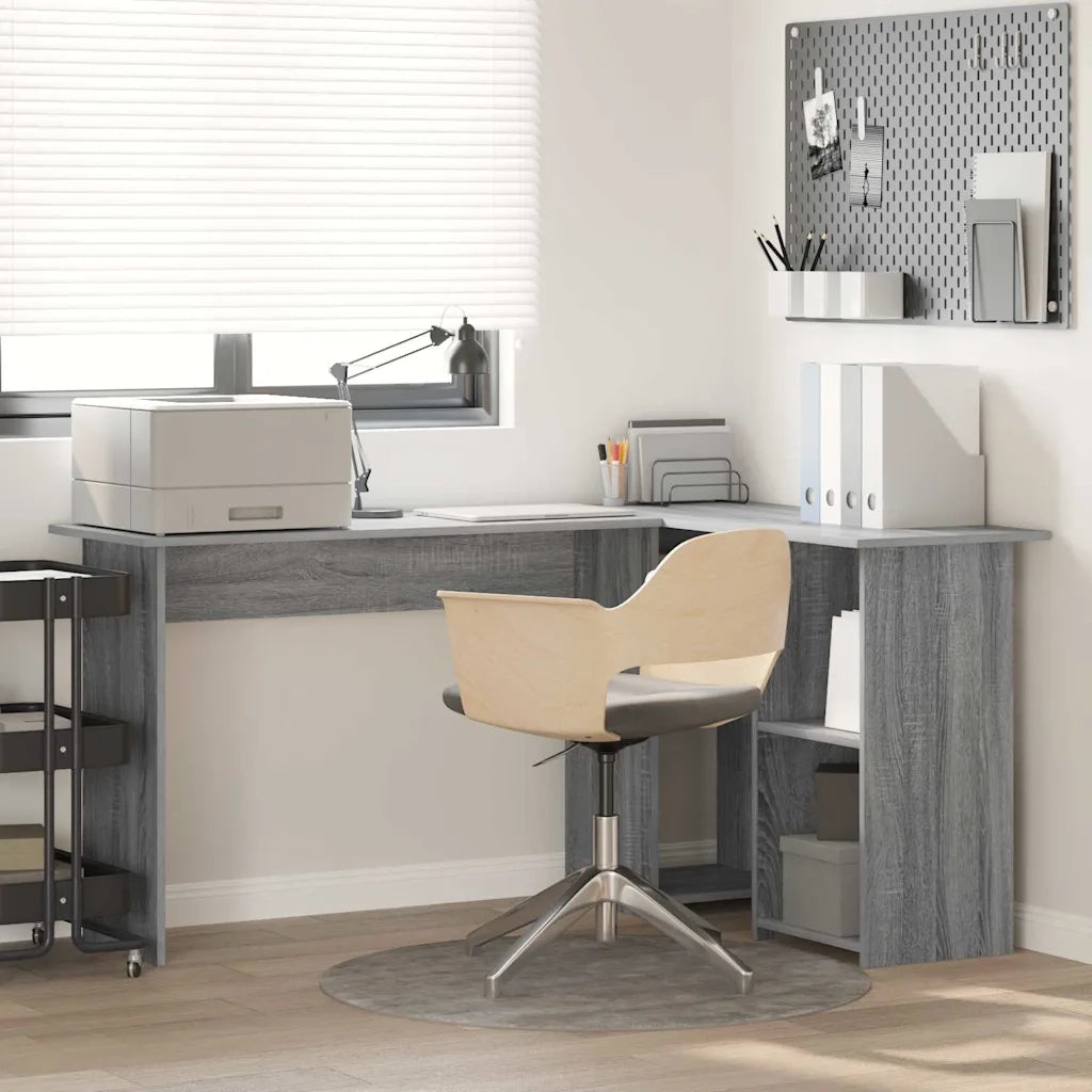 Scrivania Grigio Sonoma 142 x 102 x 73 cm Legno ingegnerizzato 869295