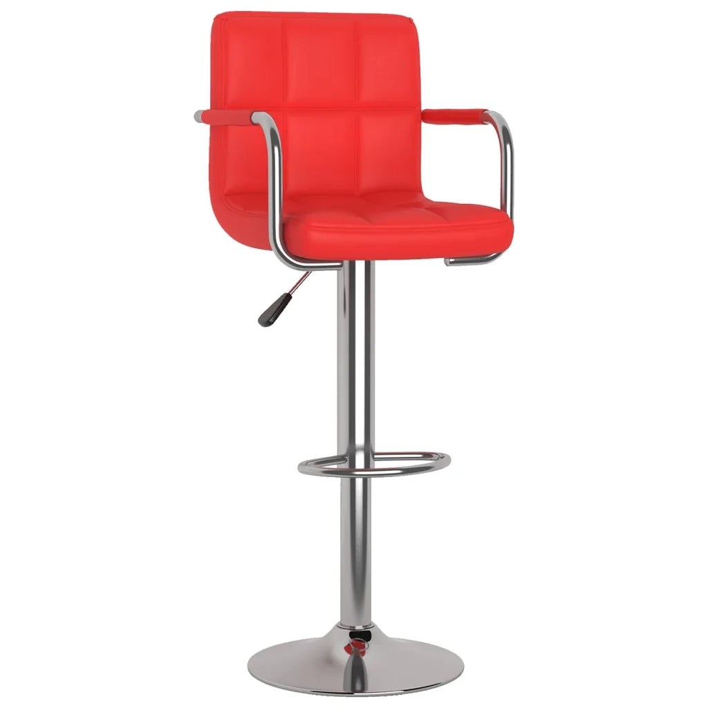 Sgabelli da Bar 2 pz Rossi in Similpelle 334595