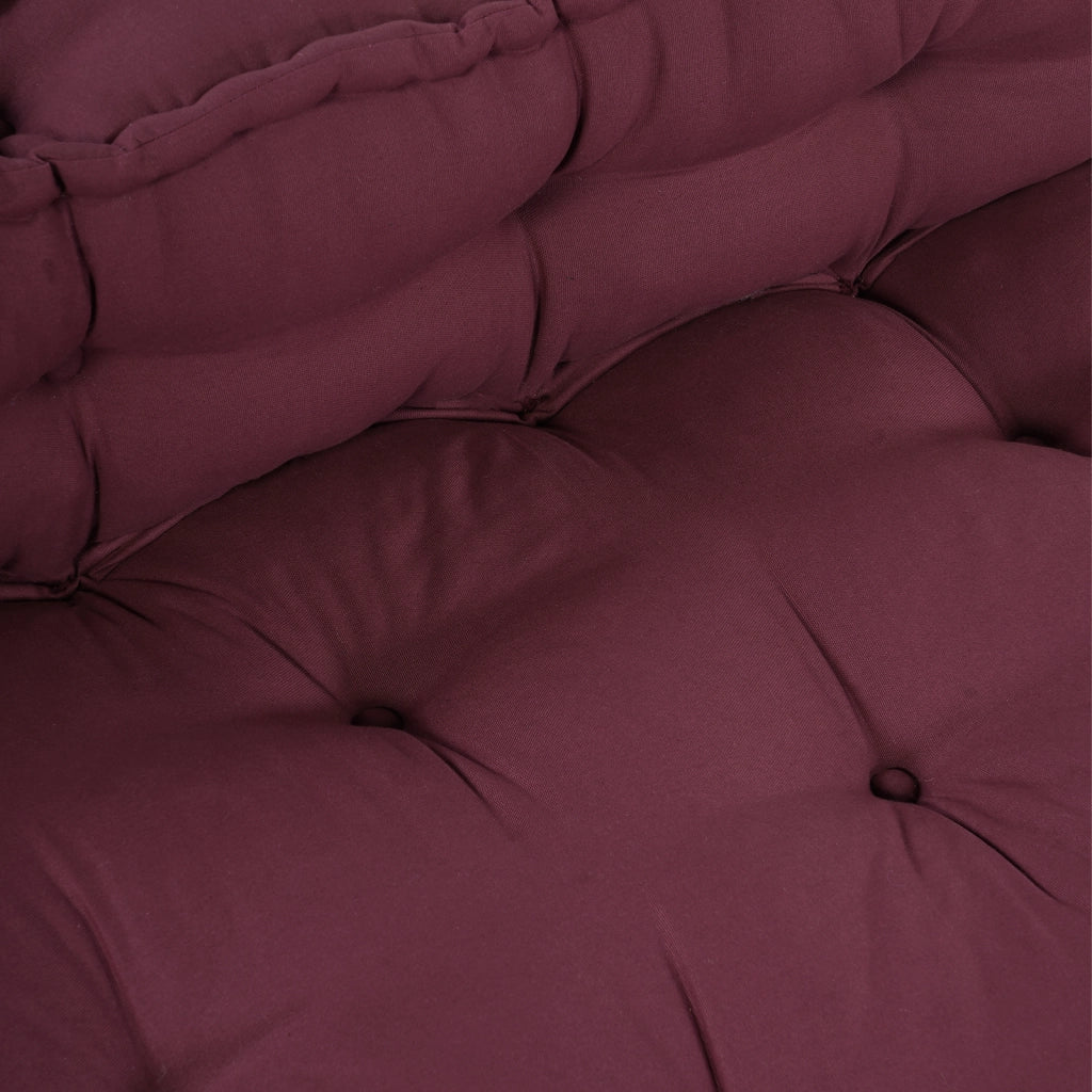 Cuscino per divano a pallet  con supporto lombare in tessuto rosso