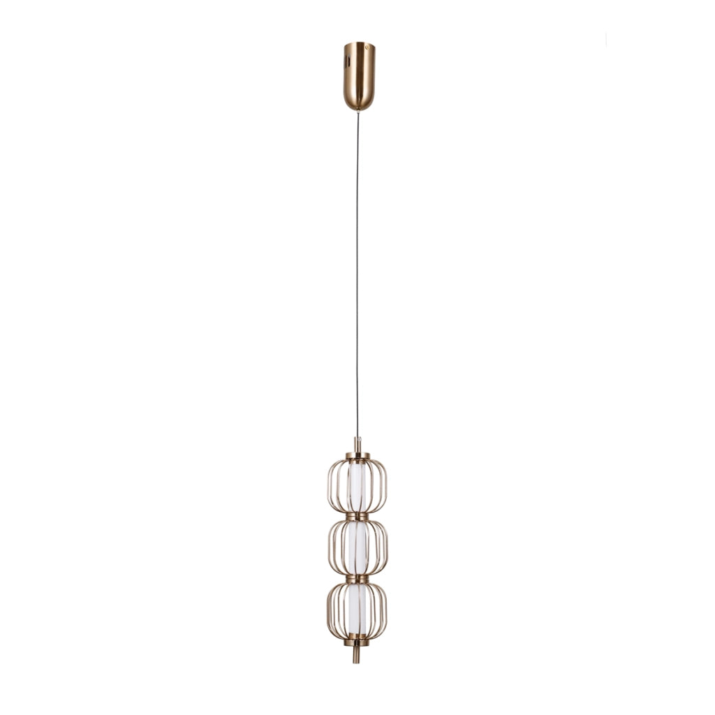 Sospensione LED 12W oro filo metallico Pedro Italux