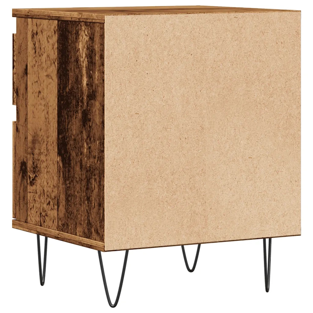 Comodino-Tavolino da notte Legno Antico 40x35x50 cm in Legno Multistrato 874603
