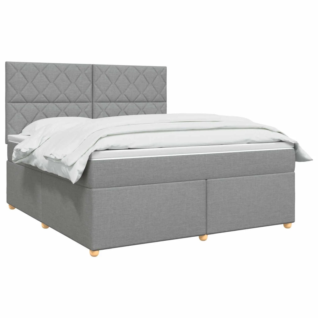 Letto box spring con materasso Grigio Chiaro 160 x 200 cm 3453928