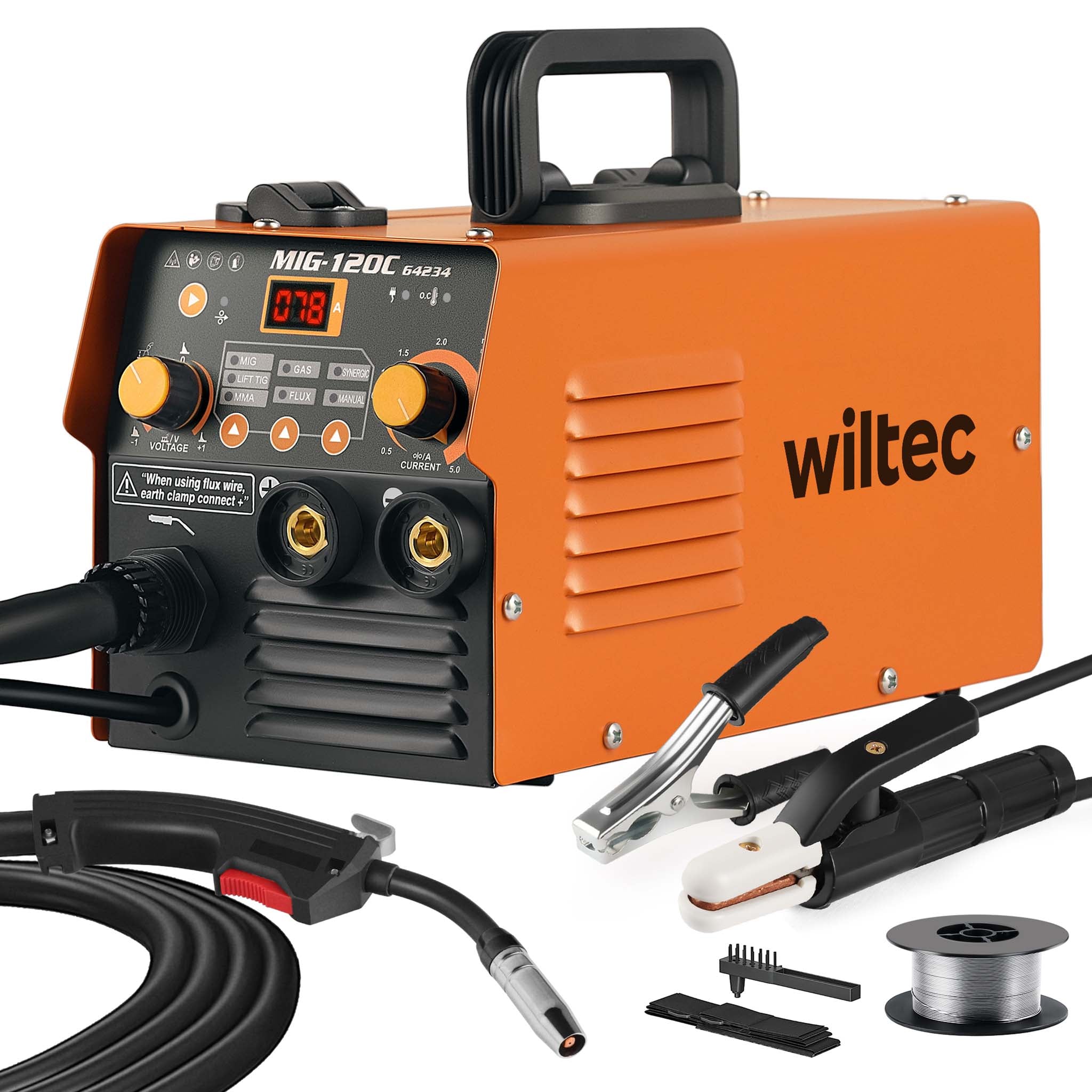 Saldatrice digitale IGBT 120A per saldatura MIG, MMA, FCAW, TIG