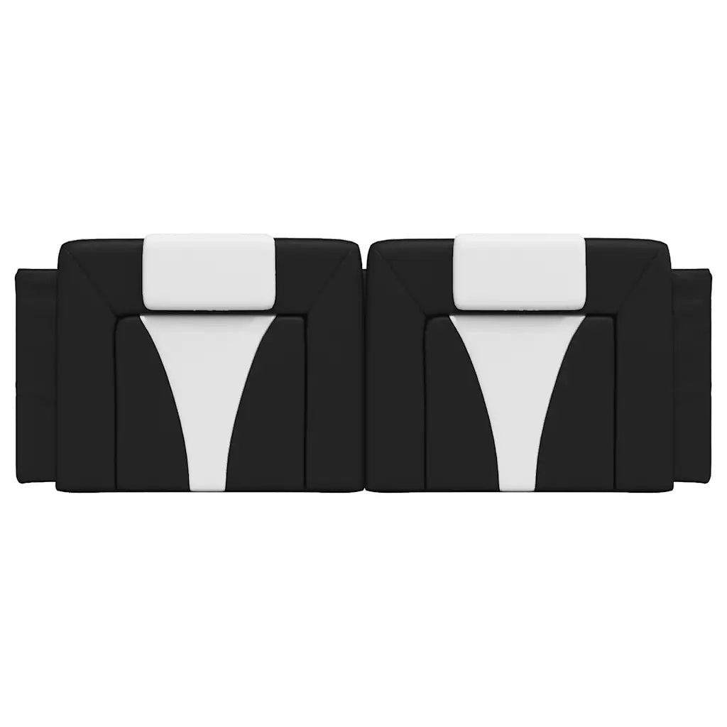Cuscino Testiera Nero e Bianco 120 cm in Similpelle