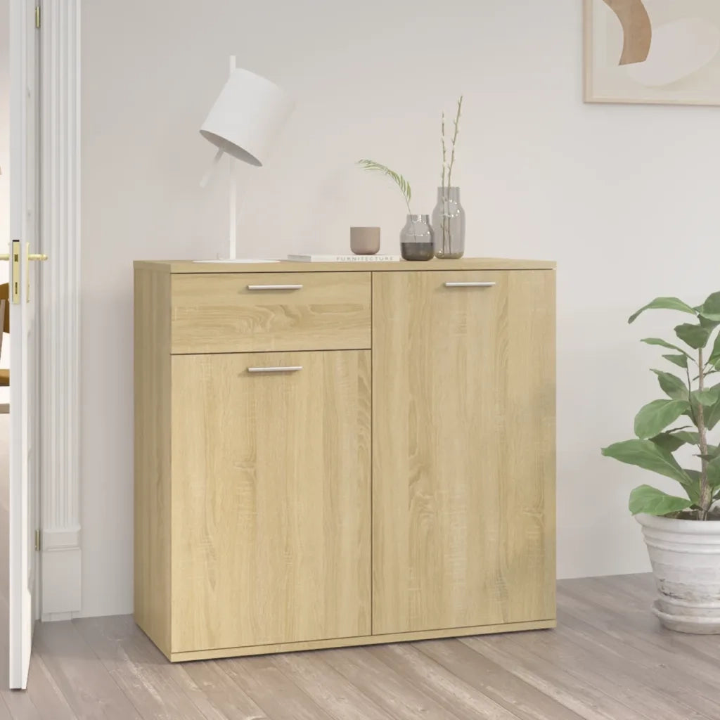 Credenza-Buffet-Armadio da cucina Rovere Sonoma 80x36x75 cm in Legno Multistrato