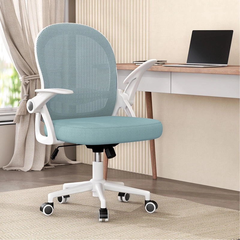Sedia Ufficio con Supporto Lombare - RATTANTREE - Sedia Ufficio da Scrivania ergonomica Braccioli 90¡ã Regolabile - Blu