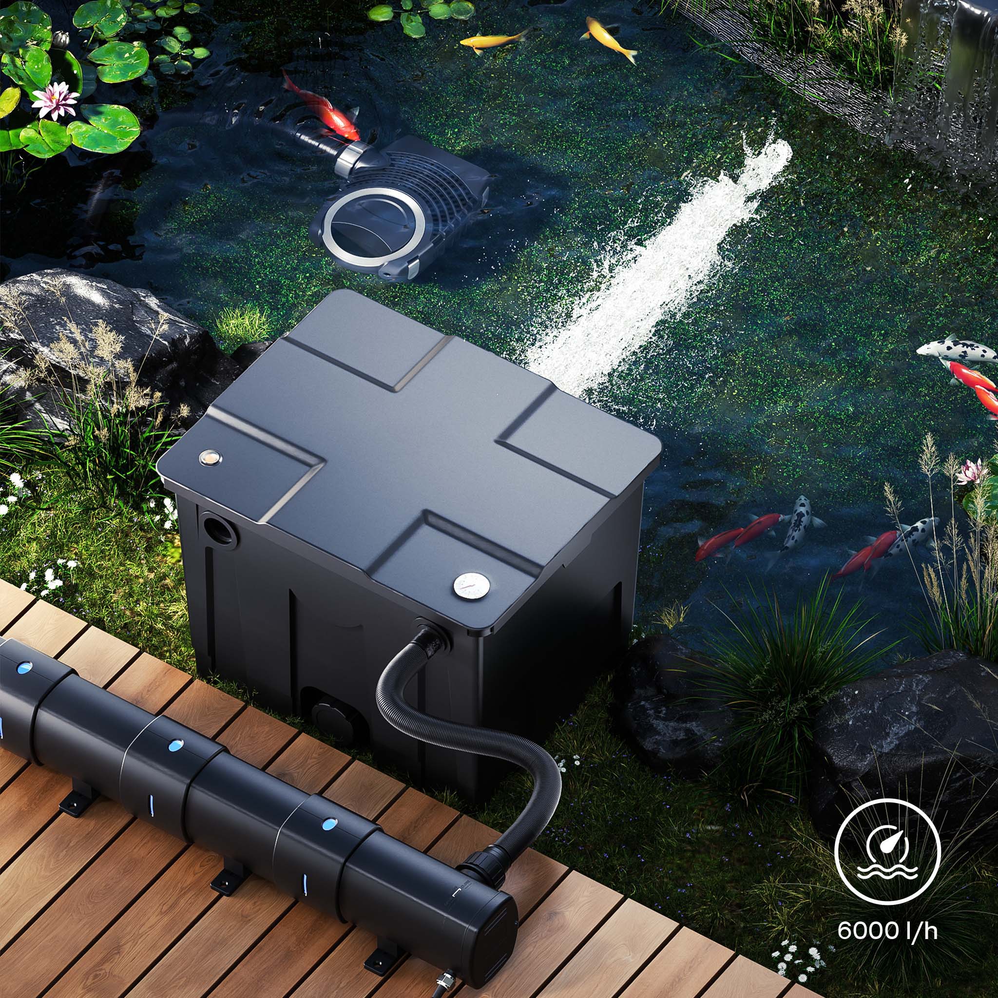 CUV-272 Chiarificatore per laghetti 72W Sterilizzatore UV