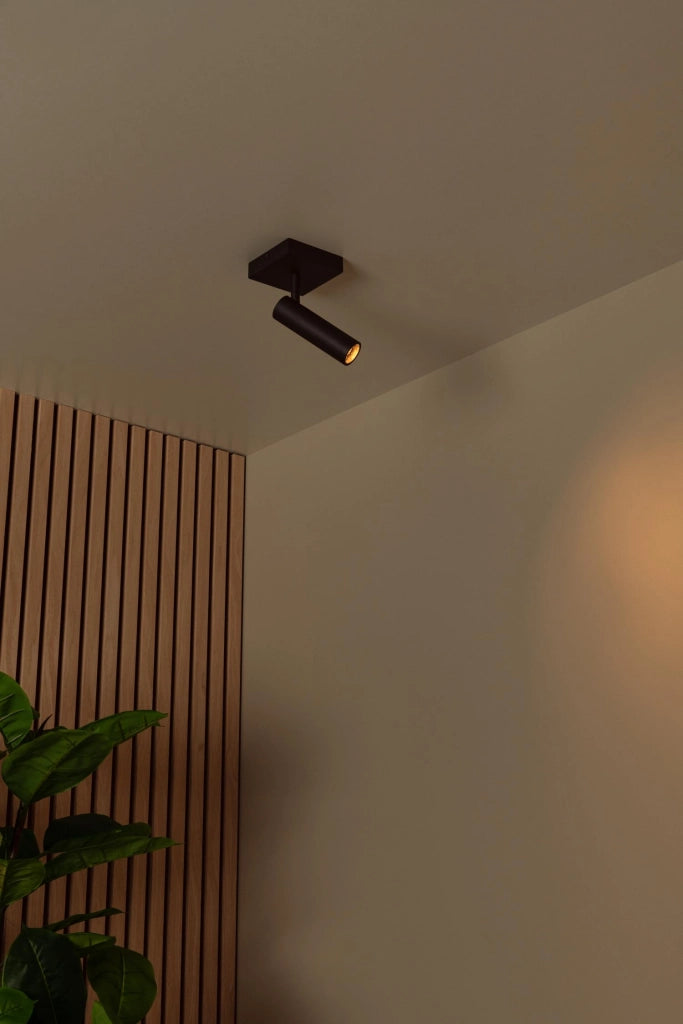 Faretto da soffitto GRADO 1xMR11 nero quadrato Lucide