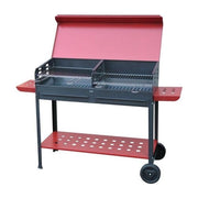 MILLE 501BIG Barbecue Vanessa Big con Doppia Griglia in Acciaio Cromato per Cottura a Carbone Ruote per Trasporto Cassetto Portacenere Estraibile (100x40x88 cm) colore Nero