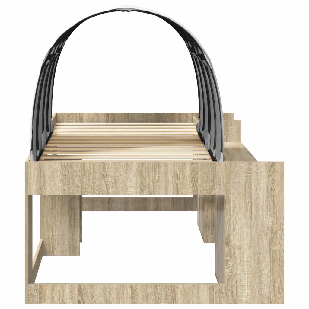 Letto con Tunnel 3 pz Rovere Sonoma e Bianco Legno multistrato 3423629