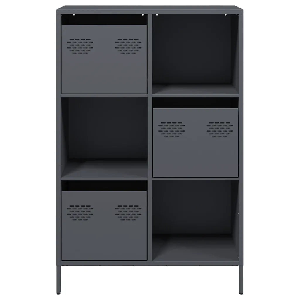 Credenza Antracite 68x39x103,5 cm Acciaio 851408