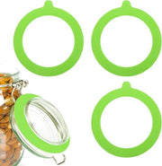 Siliconi aghi per contenitori in vetro - Set da 4 - Verde - Aghi a tenuta d'aria e impermeabili - Sostituzioni riciclabili