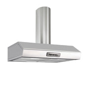 Cappa inox 90x48x15 cm con camino