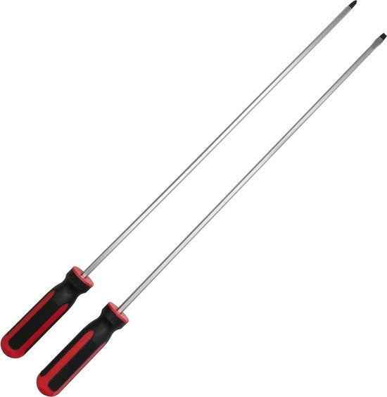2 x strumento per allungare viti con lama 450 mm SLEUF 6 mm testa a croce PH2 (strumento a lama magnetica + testa a croce)