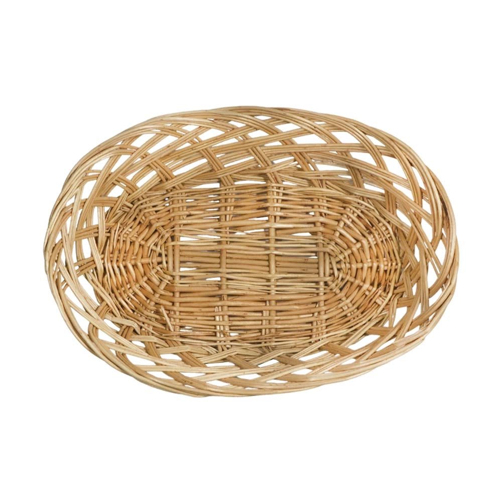 Ceste cestini portapane ovali x 10 intrecciate a mano 25,5 x 17,5 x h 8 cm