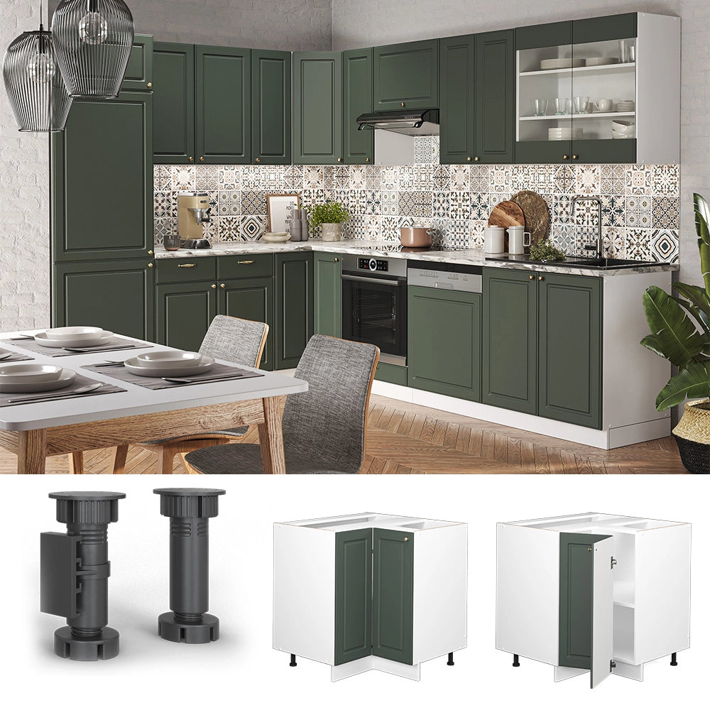 Vicco Mobile ad angolo cucina Verde-oro Country House 80.5 cm senza piano di lavoro