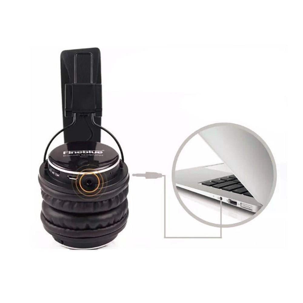 Trade Shop - Cuffie Fhd-9000 Wireless Bluetooth Stereo Card Musica Smartphone -