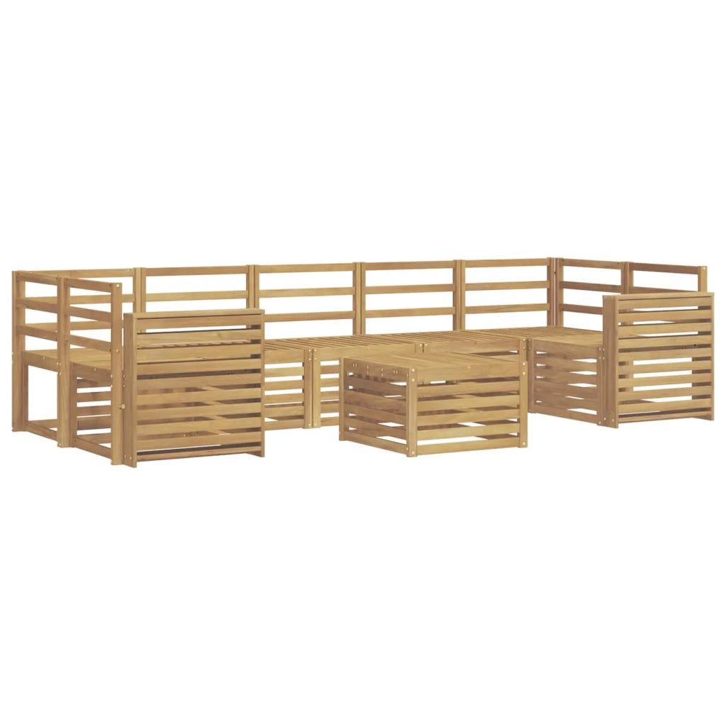 Set di divani da esterno 8 pcs Bianco Legno di Acacia Massello 3391559
