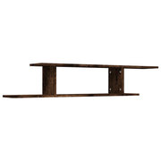 Scaffale TV a Parete | Armadietto TV | Mobile Porta TV Rovere Fumo 125x18x23 cm Legno Multistrato