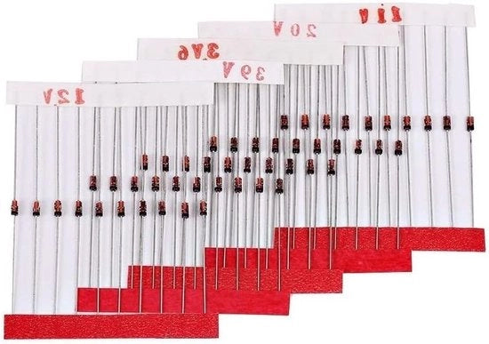 300 pezzi diodi Zener 1/2W 0,5W - 30 valori (2V ~ 39V) kit assortimento misto
