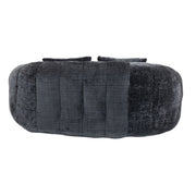 poltrona bean bag 145x95 cm in ciniglia nera， senza montaggio per salotto e camera