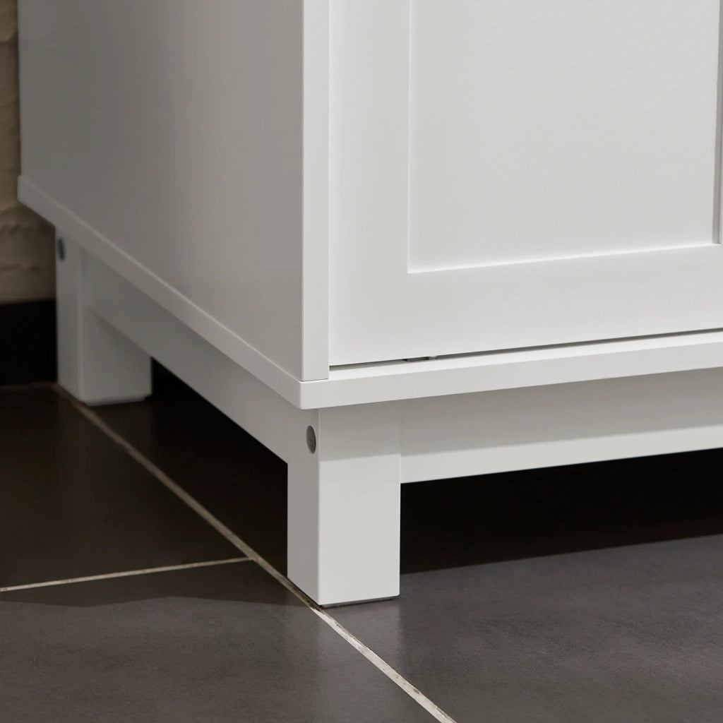 Credenza Con Ante Scorrevoli, Mobile Da Cucina, Armadio Da Soggiorno, Buffet Bianco 80x40x85cm FSB84-W SoBuy