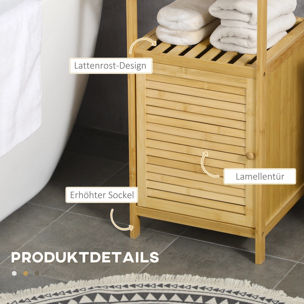 Armadietto Bagno in Legno ¨C zephmum ¨C Natur 33x36.5x67 cm