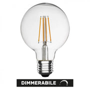 Alca power g125 10w 220v 1400lm 2700k e27 lampada a globo dimmerabile a led