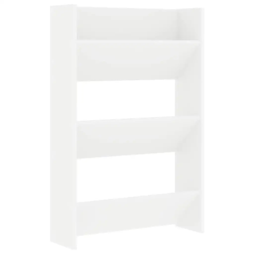 Scarpiere a Muro 2pz Bianche 60x18x90 cm in Legno Multistrato 806760