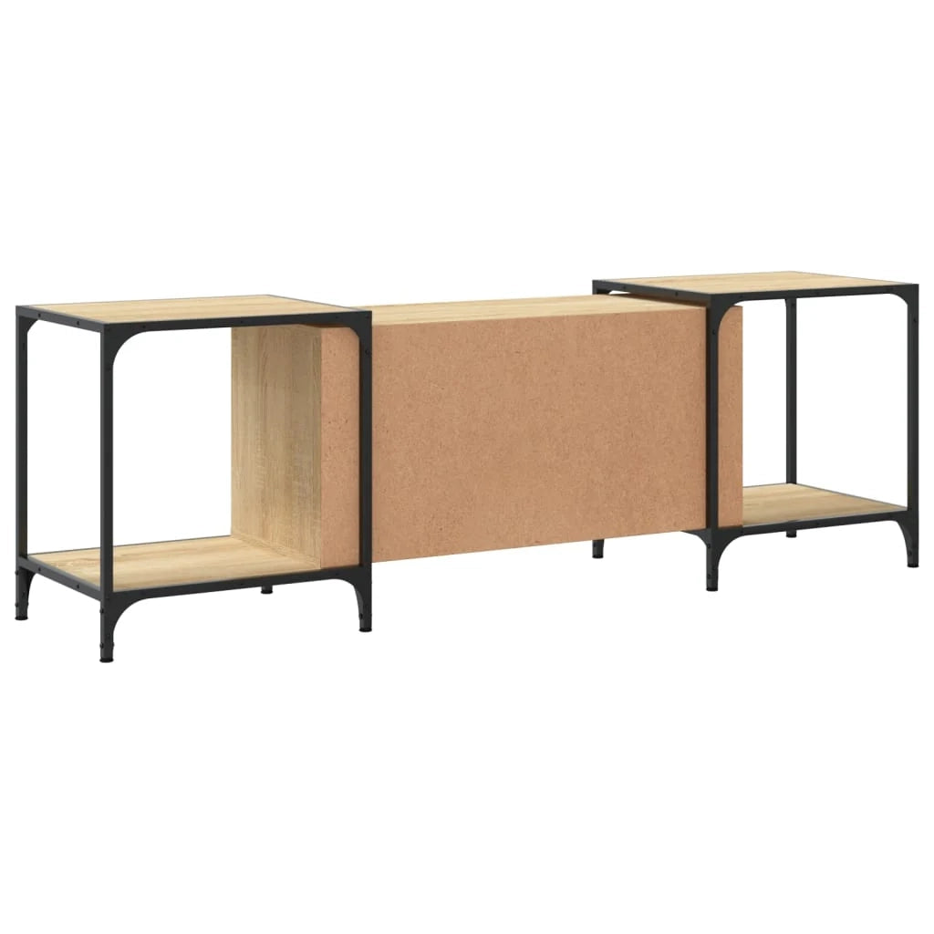 Mobile TV multimediale mensola TV credenza TV sala da pranzo soggiorno camera da letto rovere Sonoma 153 x 37 x 50 cm legno ingegnerizzato marrone 02_0027499