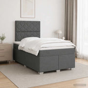 Letto box spring con materasso Grigio Scuro 120 x 190 cm 3453368