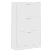 Scarpiera mobile contenitore per scarpe mobile per ingresso/corridoio/soggiorno 63 x 24 x 103 cm legno ingegnerizzato bianco 02_0021493