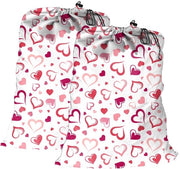 2 x Asciugamani in lino di cotone duraturo (cuore)
