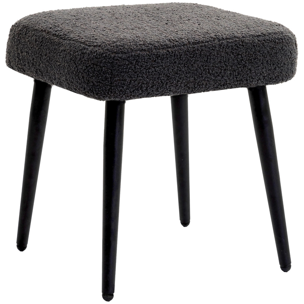 Pouf Poggiapiedi Imbottito ¨C Minimal ¨C Grigio Scuro 42x42x44 cm